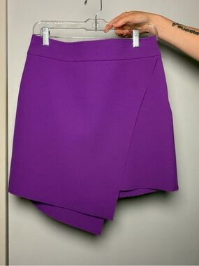 Topshop Purple Asymmetrical Wrap Skirt